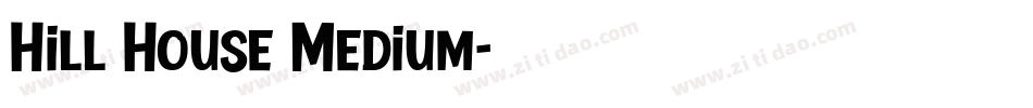 Hill House Medium字体转换